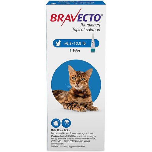 Bravecto Spot-On for Medium Cats 6.2 lbs - 13.8 lbs
