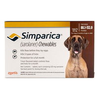 Simparica Chewables for Dogs above 88 lbs (Red)