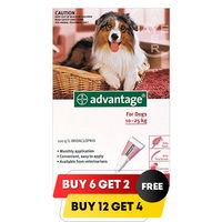 Advantage Large Dogs 21-55lbs (Red)