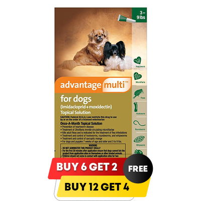 Advantage Multi (Advocate) Small Dogs 3-9 lbs (Green)