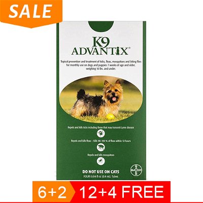 K9 Advantix Small Dogs/Pups 1-10 lbs (Green)