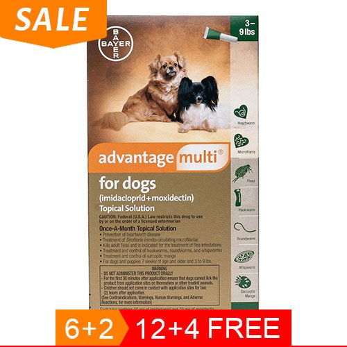 Advantage Multi (Advocate) Small Dogs 3-9 lbs (Green)