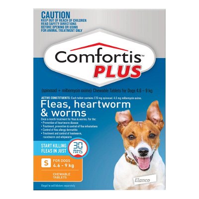 Comfortis Plus (Trifexis) For Small Dogs 4.6-9 Kg (10.1 - 20lbs) Orange