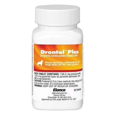 Drontal Plus for Large Dogs 22lbs - 77lbs (10 - 35 kg)