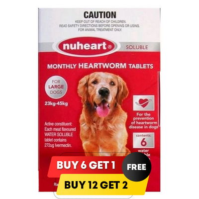 Nuheart Generic Heartgard for Large Dogs 51-100lbs (Red)