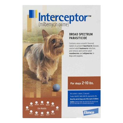 Interceptor For Dogs 2-10 lbs (Brown)