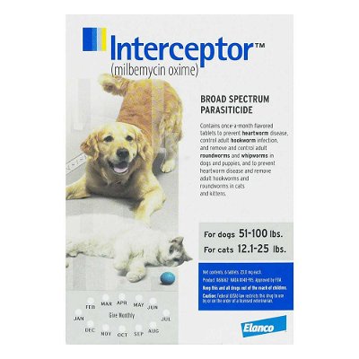 Interceptor For Dogs 51-100 lbs (White)