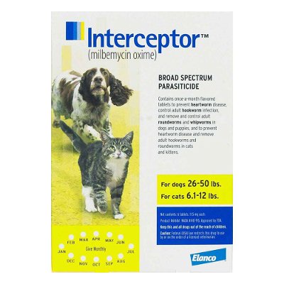 Interceptor For Dogs 26-50 lbs (Yellow)