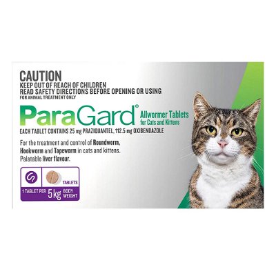 Paragard Wormer For Cats Up To 5 Kg - upto 11lbs