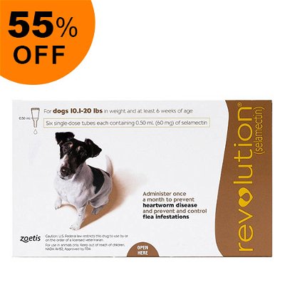 Revolution for Small Dogs 10.1 - 20lbs (Brown)