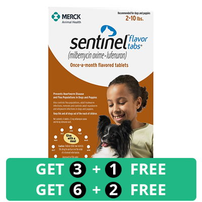 Sentinel For Dogs 2-10 lbs (Brown)