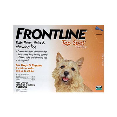 Frontline Top Spot Small Dogs 0-22 lbs (Orange)