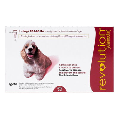 Revolution for Medium Dogs 20.1-40lbs (Red)