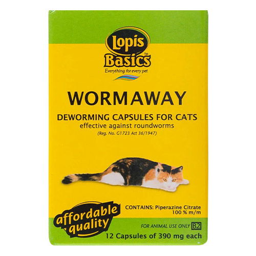 Lopis Basics Worm Away Deworming Capsules for Cat Supplies