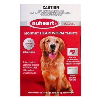 Nuheart Generic Heartgard for Large Dogs 51-100lbs (Red)