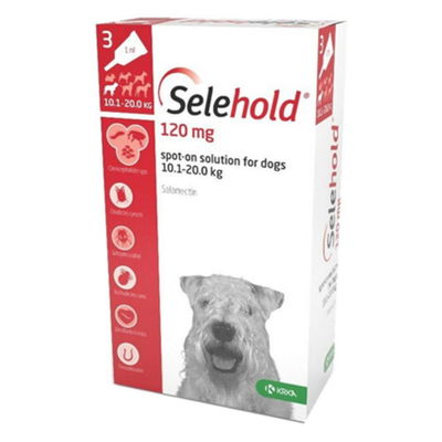 Selehold (Generic Revolution) For Medium Dogs 22-44lbs (Red) 120mg/1.0ml